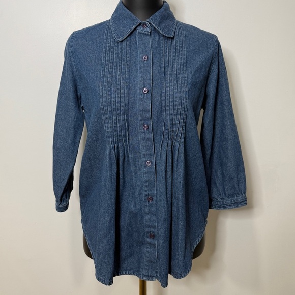 citicraze Tops - Elegant Blue Button-Down Shirt
